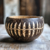Abstract Pattern Engraved Coconut Bowl