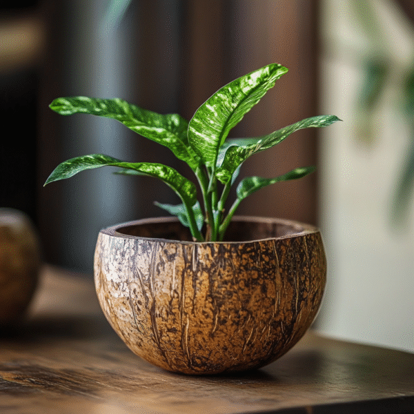 Coconut Shell Plant Pot - Image 4