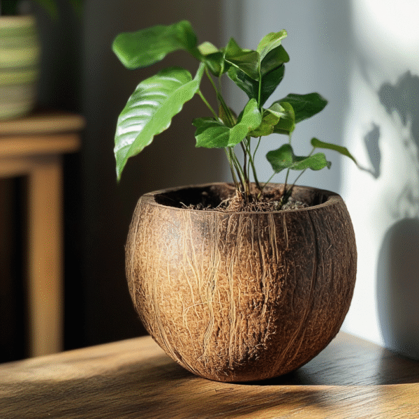 Coconut Shell Plant Pot - Image 2