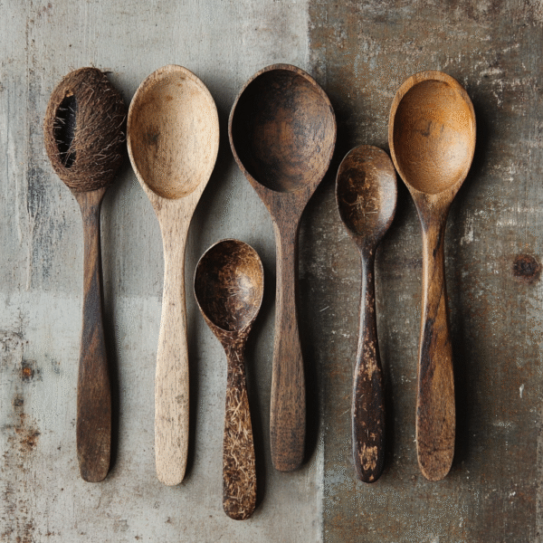 Coconut Wood Utensils - Various Shapes - Image 4