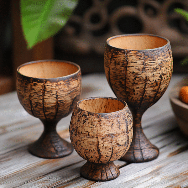 Coconut Wooden Cups - Image 3