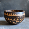Geometric Pattern Engraved Coconut Bowl