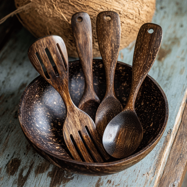 Coconut Wood Utensils - Various Shapes - Image 6