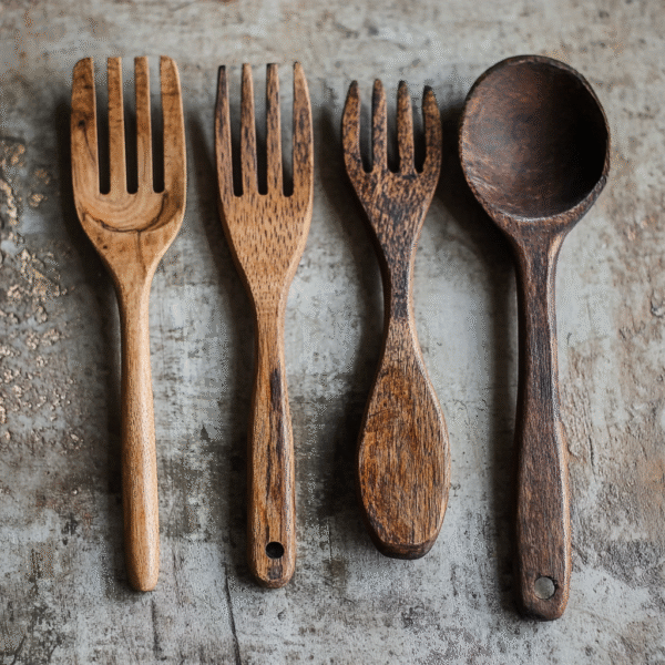 Coconut Wood Utensils - Various Shapes - Image 2