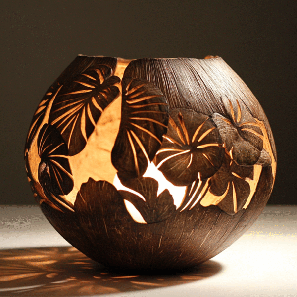 Coconut Shell Lamp V9