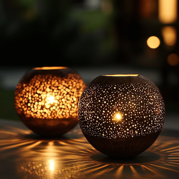 Coconut Shell Lamp V5